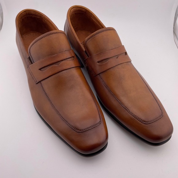 Florsheim Men Leather Rucci Penny Loafers Dress Shoes Cognac 11 EEE Wide Fit NEW main image 9